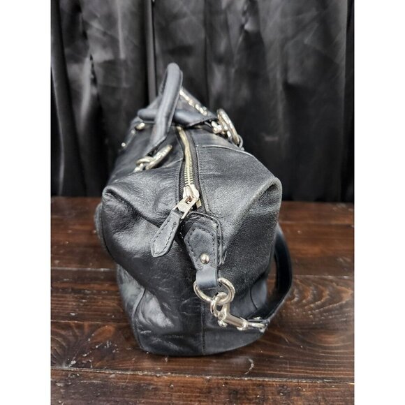 AUTHENTIC Coach F33806 Colette Smooth Black Leather Satchel Purse-EUC - Picture 4 of 13